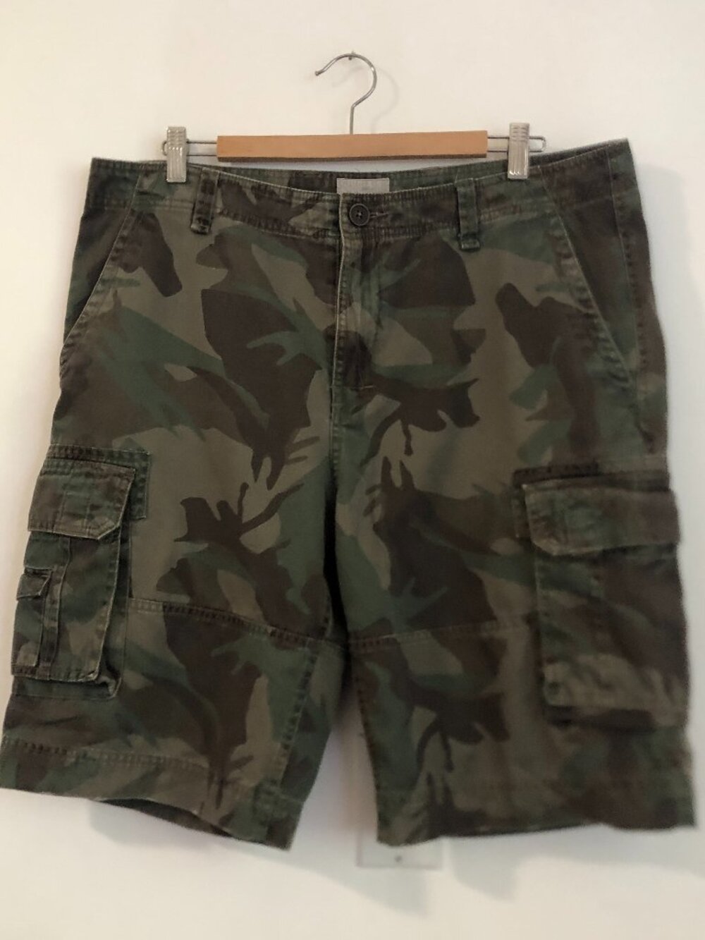 Public Opinion Camo Cargo Utility shorts camouflage pattern Side pocket Mens 36W